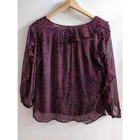 ba&sh | Genny Ruffled Georgette Top - Picture 3 of 15